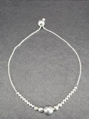 PANDORA String of Beads Slider Adjustable Bracelet Sterling Silver